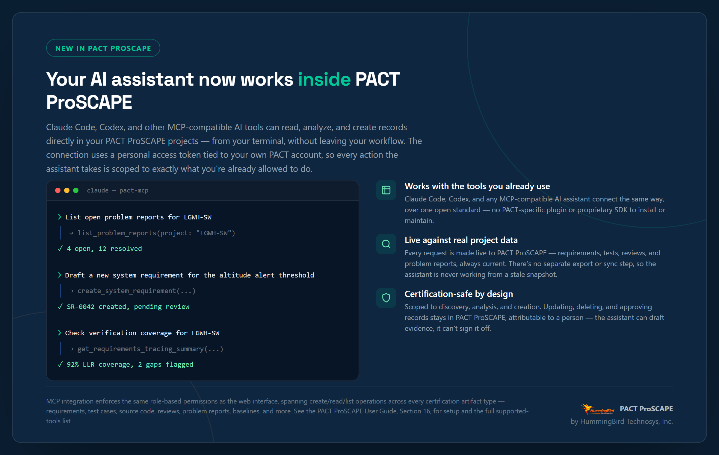 AI-assisted features via the MCP server
